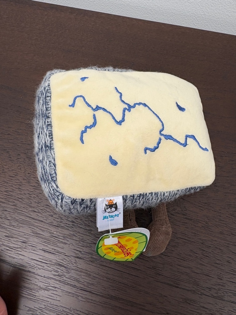 Jellycat Cream and Blue Plush Toast Toy